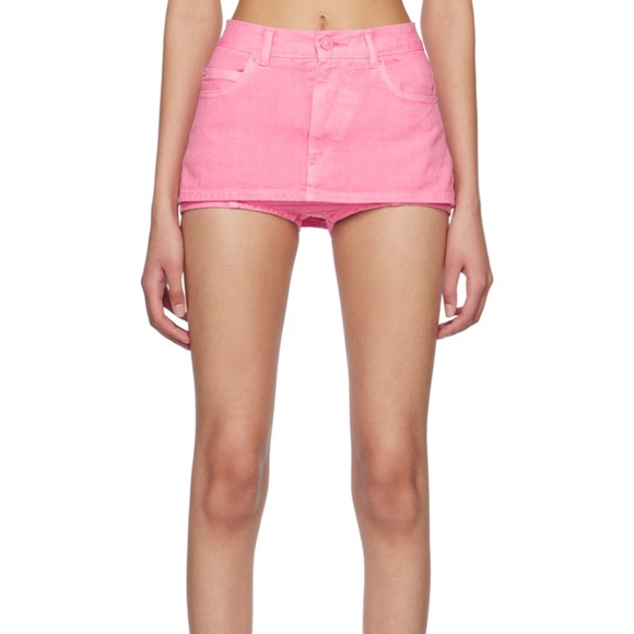 PUSHBUTTON Denim Pink Skirt - Picture 5 of 6